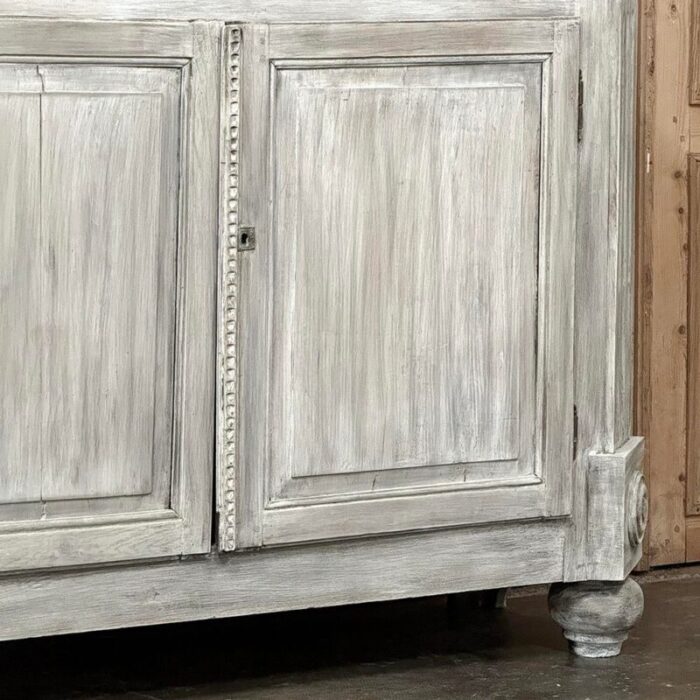 19th century french louis xiii whitewashed oak bookcase 1294