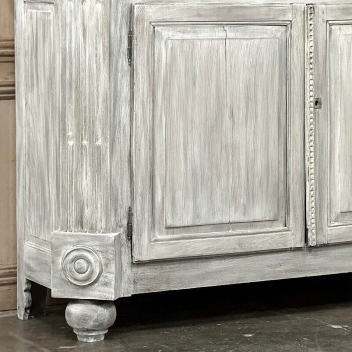 19th century french louis xiii whitewashed oak bookcase 1927