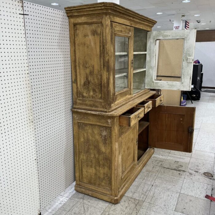 19th century french two piece wall cupboard 1462