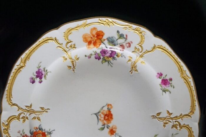 19th century kpm neuzierat dessert plates set of 10 0616