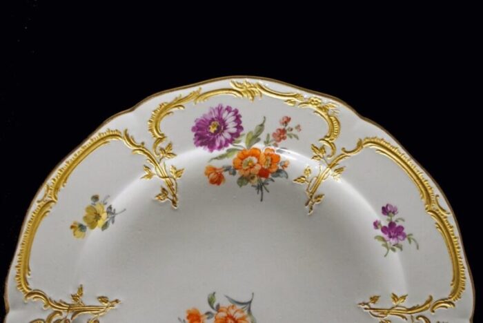 19th century kpm neuzierat dessert plates set of 10 4700