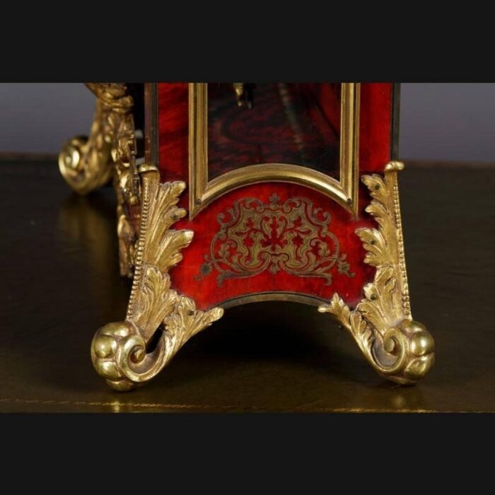 19th century napoleon iii fireplace boulle clock 1890s 3