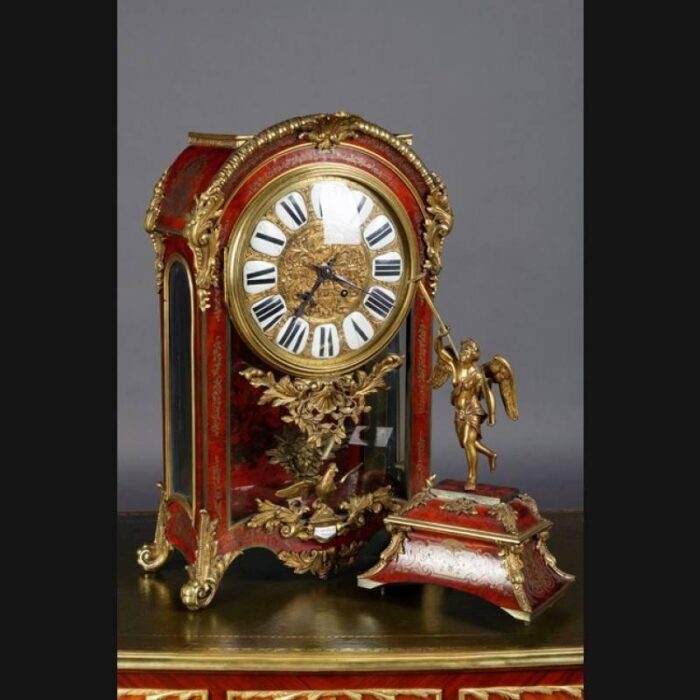 19th century napoleon iii fireplace boulle clock 1890s 4