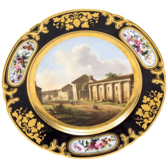 19th century porcelain plate from pucher deroche paris 1