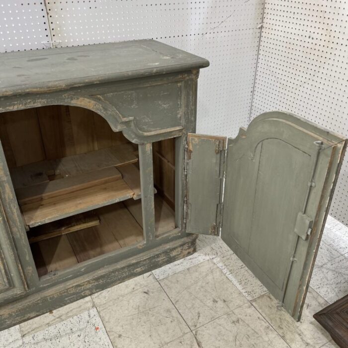 19th century repainted french double hinged credenza 8697