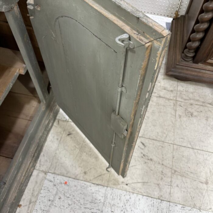 19th century repainted french double hinged credenza 9229