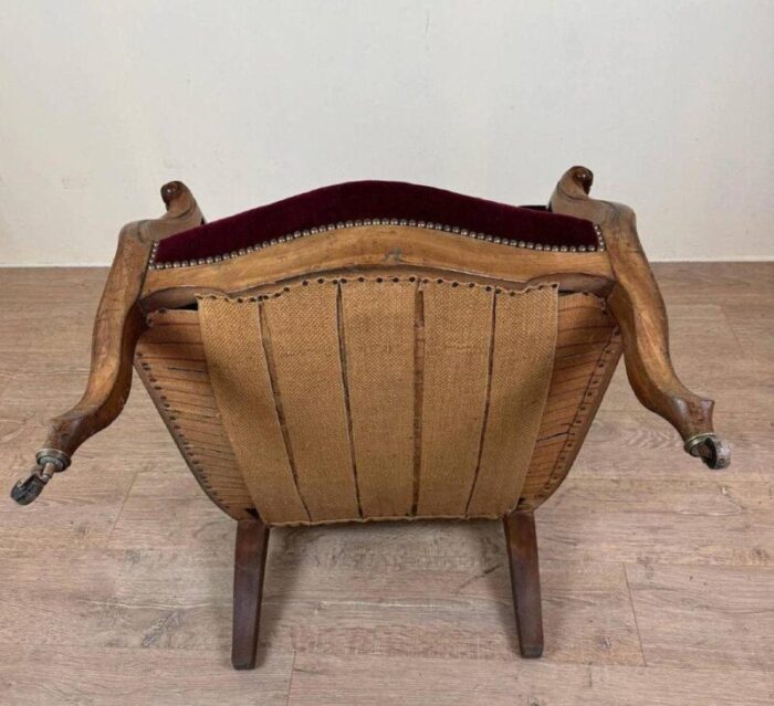 19th century voltaire armchair in walnut 0230