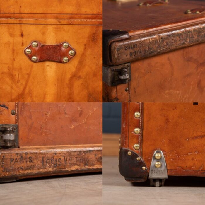 20th century french trunk in natural cowhide from louis vuitton 1900s 12