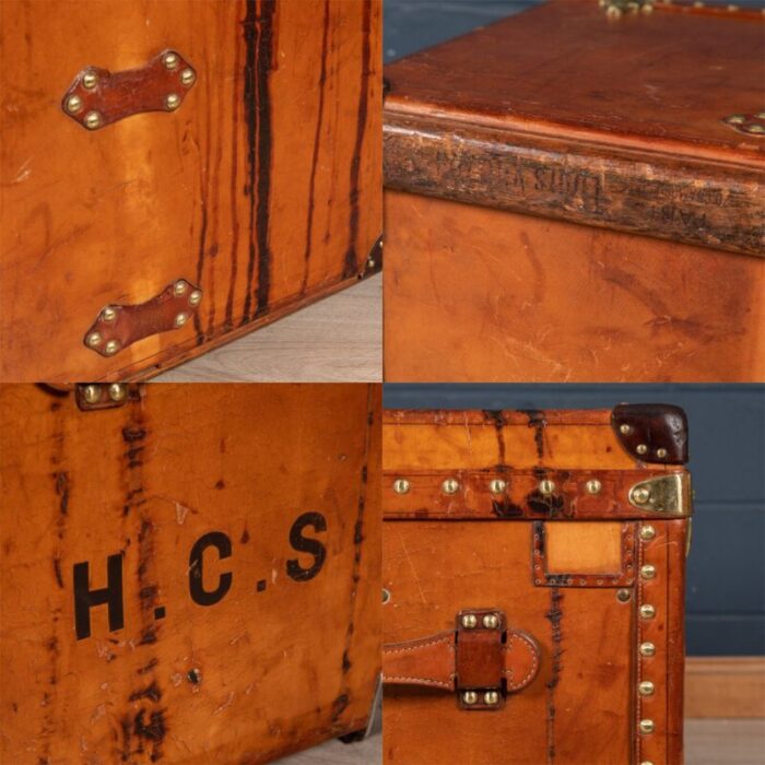 20th century french trunk in natural cowhide from louis vuitton 1900s 13