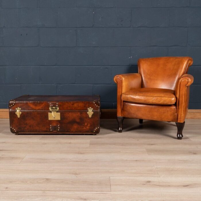 20th century french trunk in natural cowhide from louis vuitton 1900s 2