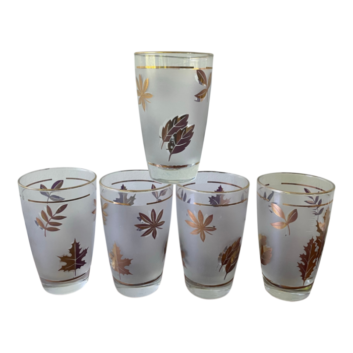 22k gold leaf mid century cocktail glasses 6194