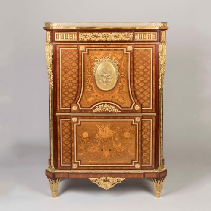 9787 Marquetry Secretaire Abbattant by Sormani master