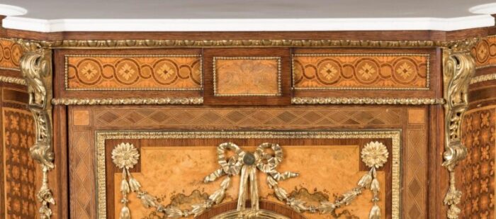 9885 Pair marquetry cabinets single copy 2 master