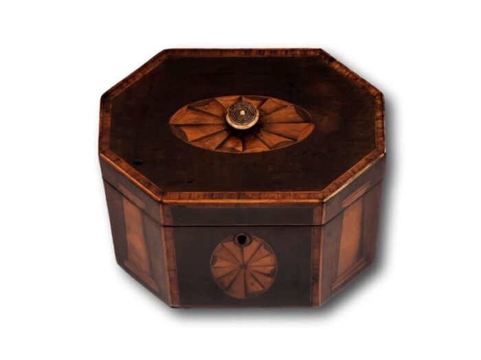 Georgian Harewood Inlaid Tea Caddy 500406 2 master