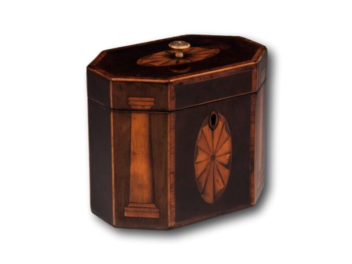 Georgian Harewood Inlaid Tea Caddy 500406 3 master