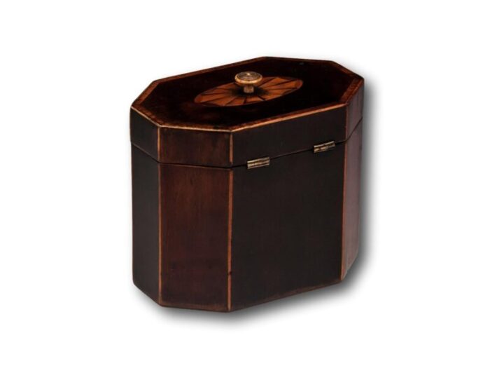 Georgian Harewood Inlaid Tea Caddy 500406 4 master