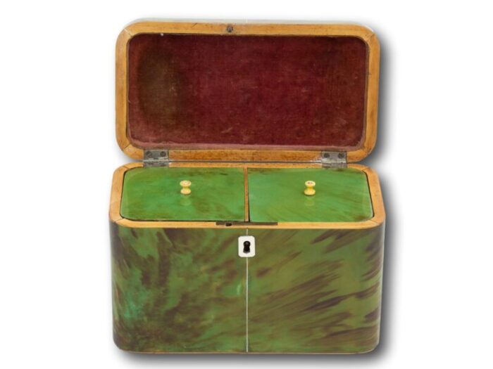 Green Tortoiseshell Tea Caddy 501300 7 master