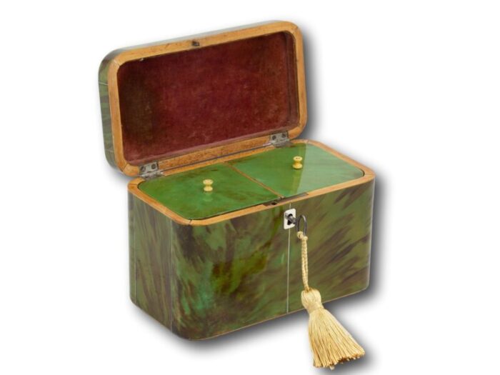 Green Tortoiseshell Tea Caddy 501300 8 master