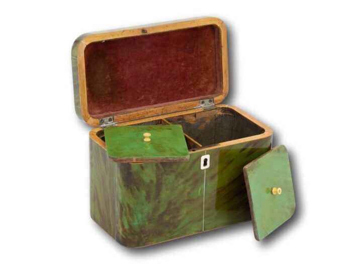 Green Tortoiseshell Tea Caddy 501300 9 master