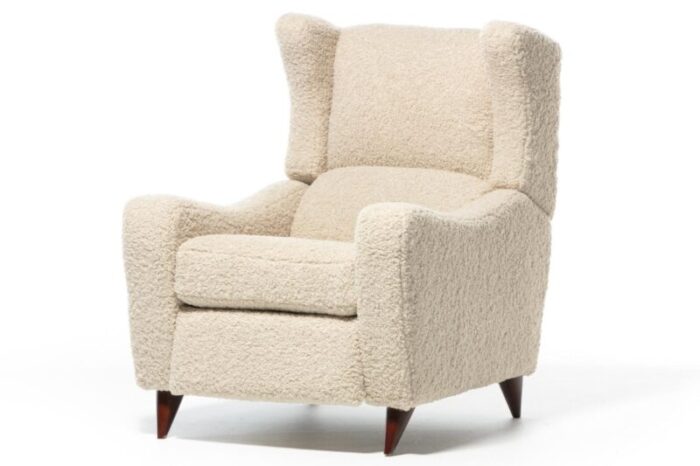 Kagan Wingback Chair in Ivory Boucle master