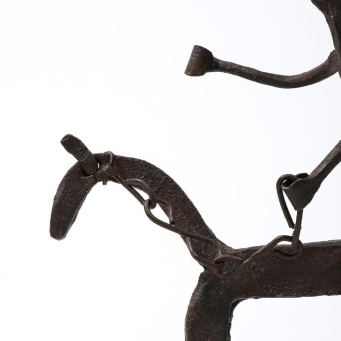 a bamana wrought iron equestrian sculpture 2259