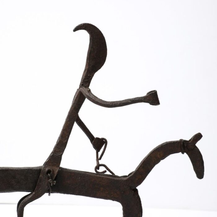 a bamana wrought iron equestrian sculpture 3558