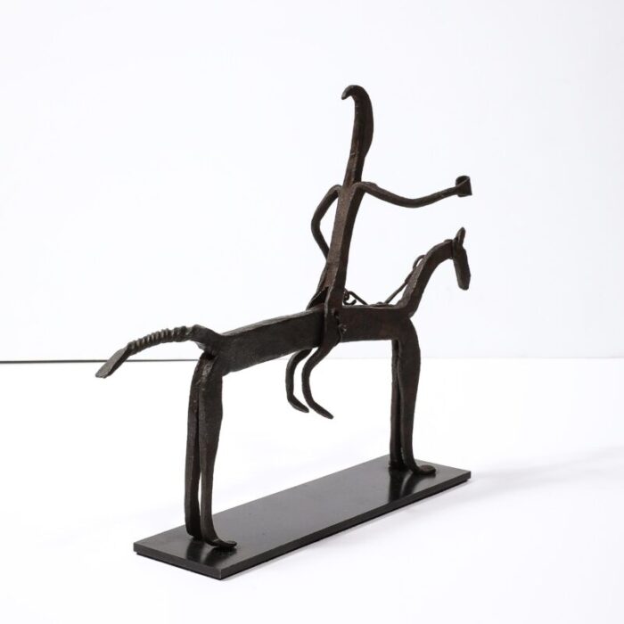 a bamana wrought iron equestrian sculpture 6696