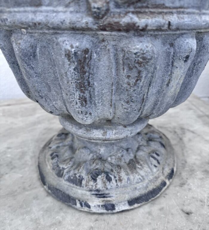 a pair of neoclassical lead urns planters 6716