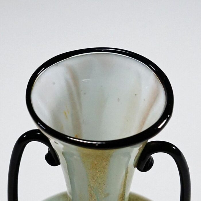 a soffiato glass vase with aventurine by fratelli toso attr murano ca 1930s 6759