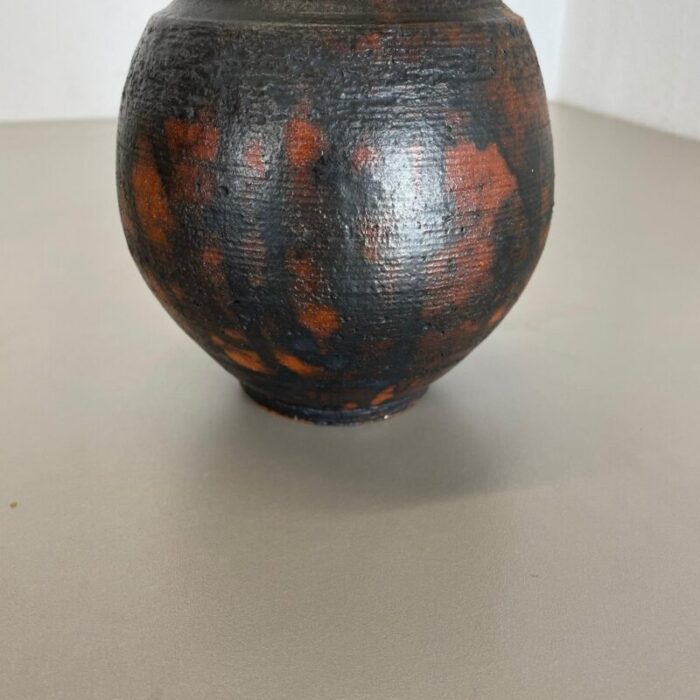 abstract ceramic studio pottery vase by gerhard liebenthron germany 1970s 9