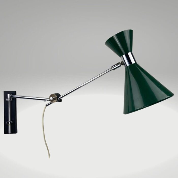 adjustable architectural wall arc diabolo swing lamp from herda dutch 1960s 3067