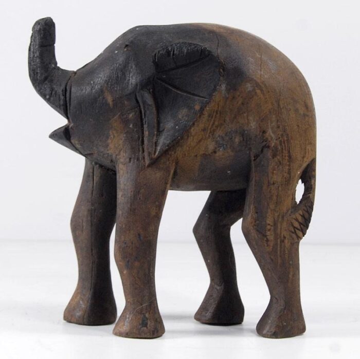 african elephant wood figurine 1960s 0336