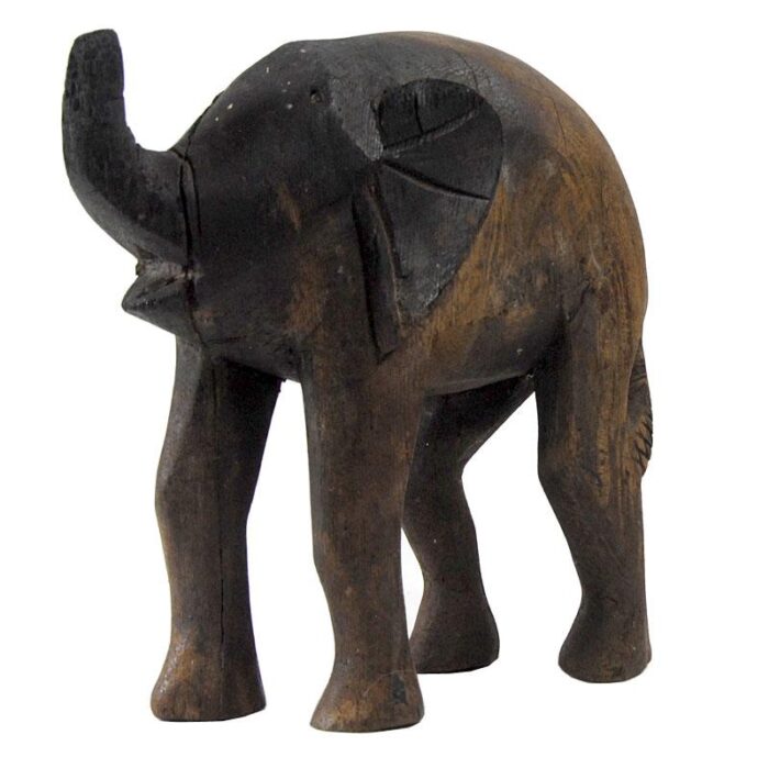 african elephant wood figurine 1960s 0854