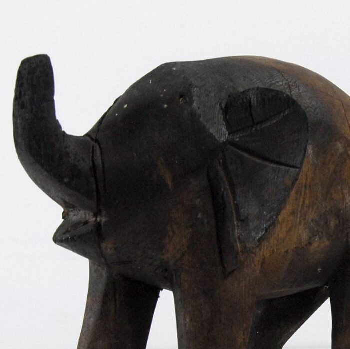 african elephant wood figurine 1960s 1141