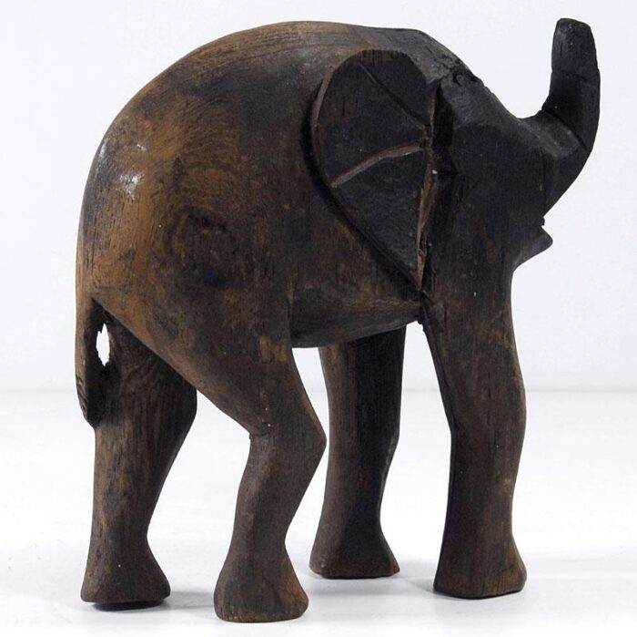 african elephant wood figurine 1960s 2061