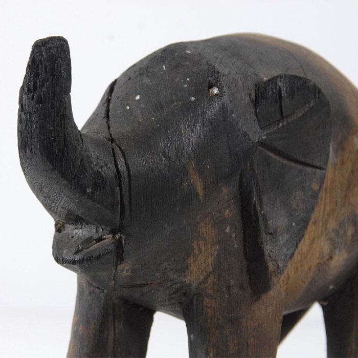 african elephant wood figurine 1960s 7090