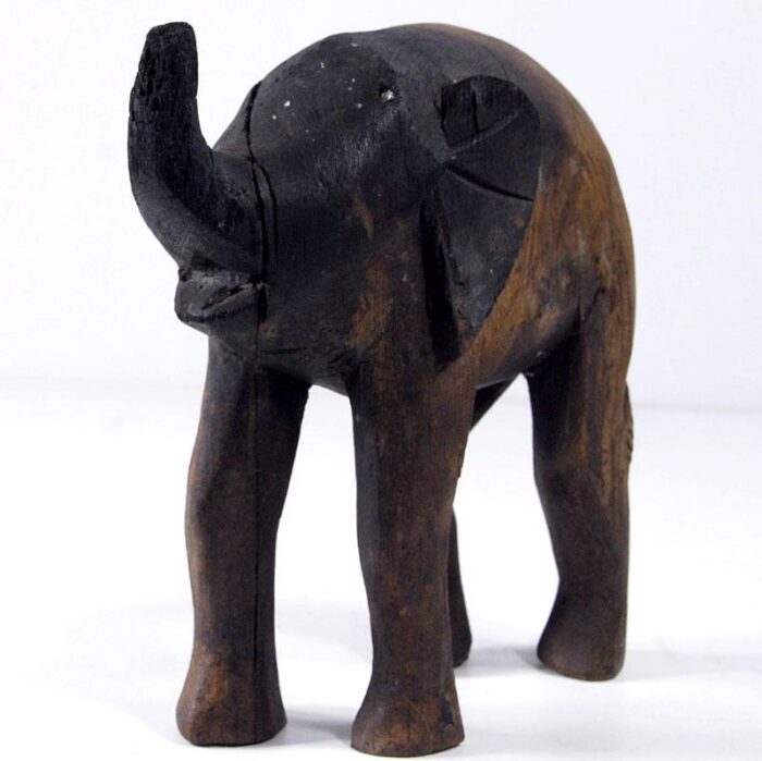 african elephant wood figurine 1960s 7540