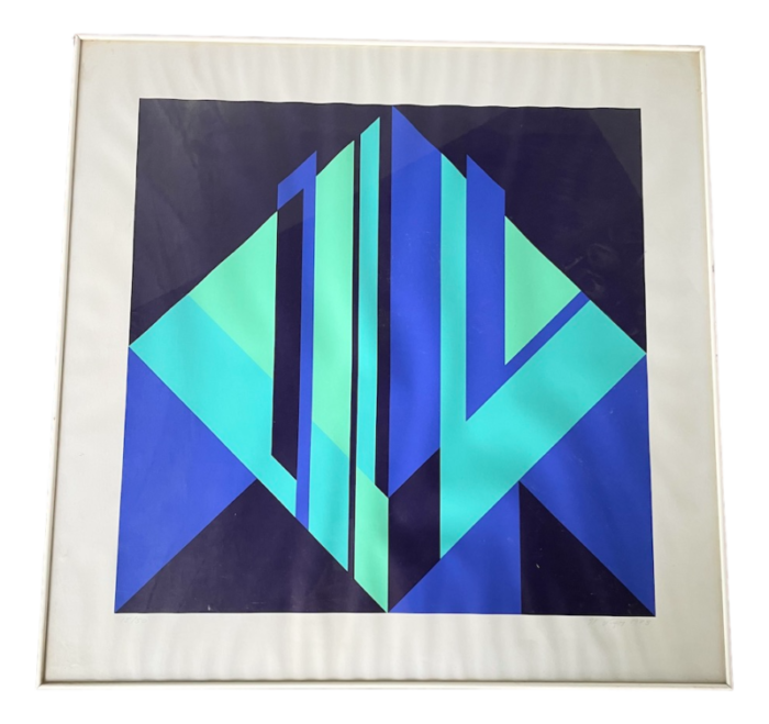 after vasarely composition 1970s lithograph 5231