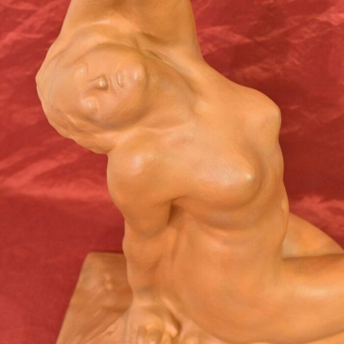 amedeo gennarelli art deco nude of young woman 20th century terracotta 1798