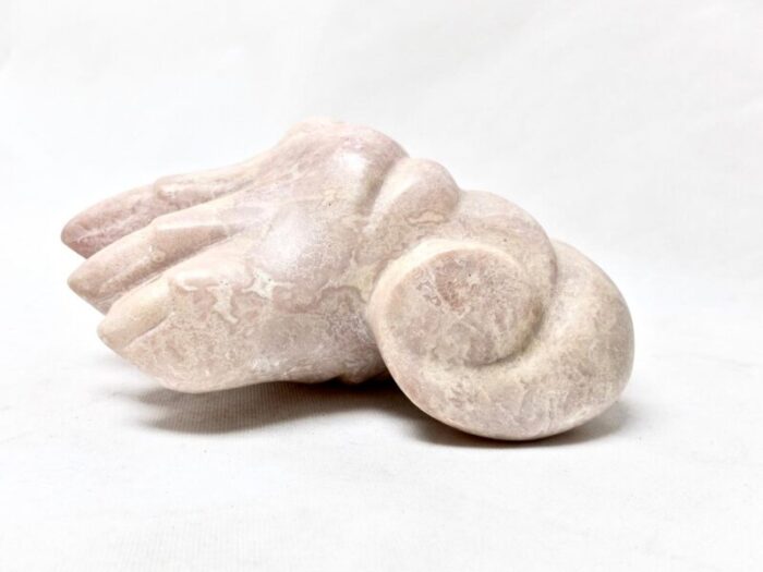 ammonite stone foot sculpture by marianne kuhn 1970s 2330