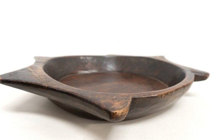 antique 19th century french treen birch platter bowl 10