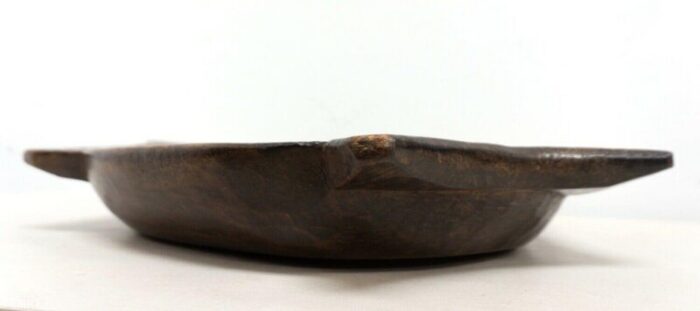 antique 19th century french treen birch platter bowl 4