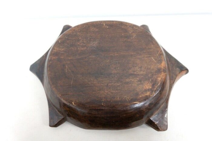 antique 19th century french treen birch platter bowl 6