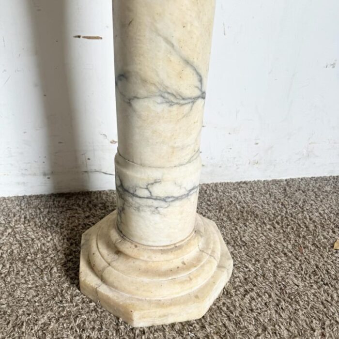 antique alabaster marble stone pedestal 2848