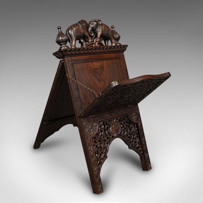 antique carved folio stand 1