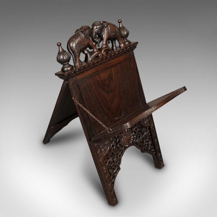 antique carved folio stand 8