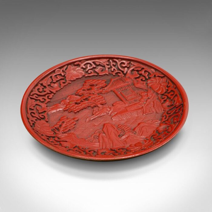 antique decorative cinnabar dish 1