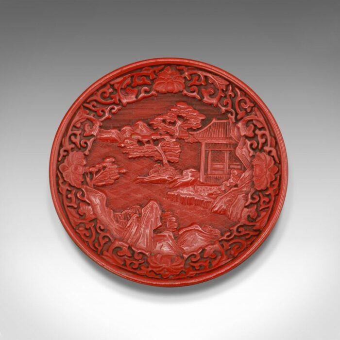 antique decorative cinnabar dish 3