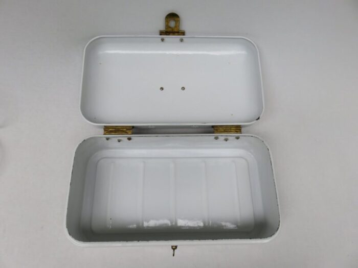 antique enamelled white lunch box from bing werke 5