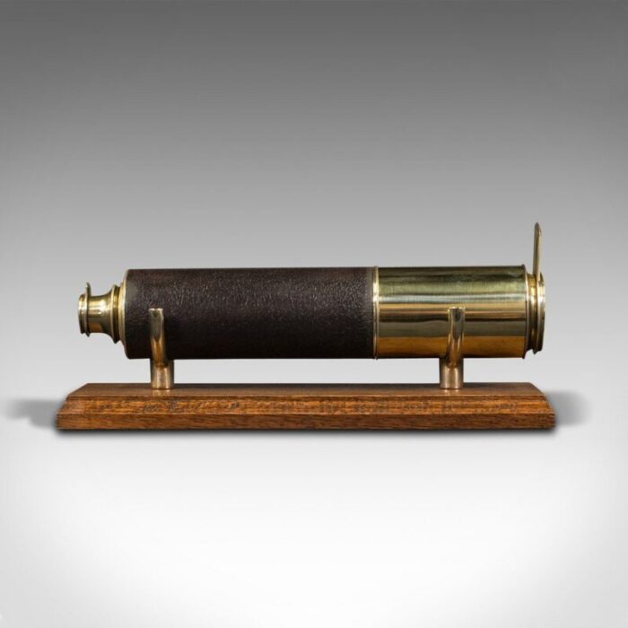 antique english victorian telescope in brass and leather 1870 4